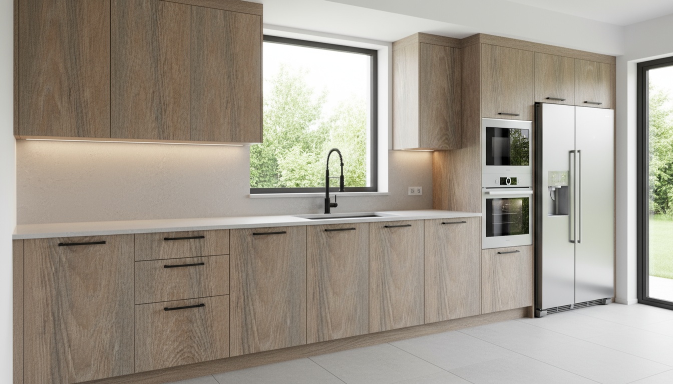 Ash Smoke Panel Kitchen Cabinets