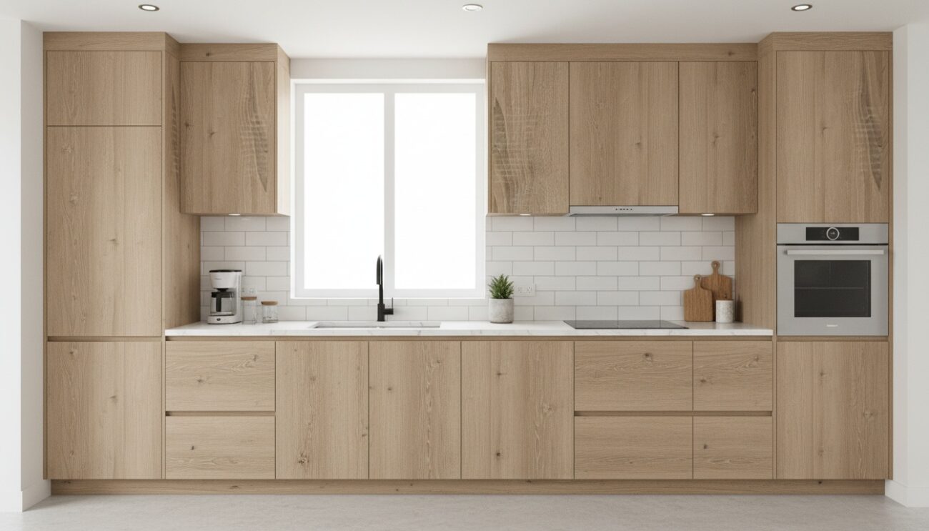 Chianti Oak Wild Panel Kitchen Cabinets