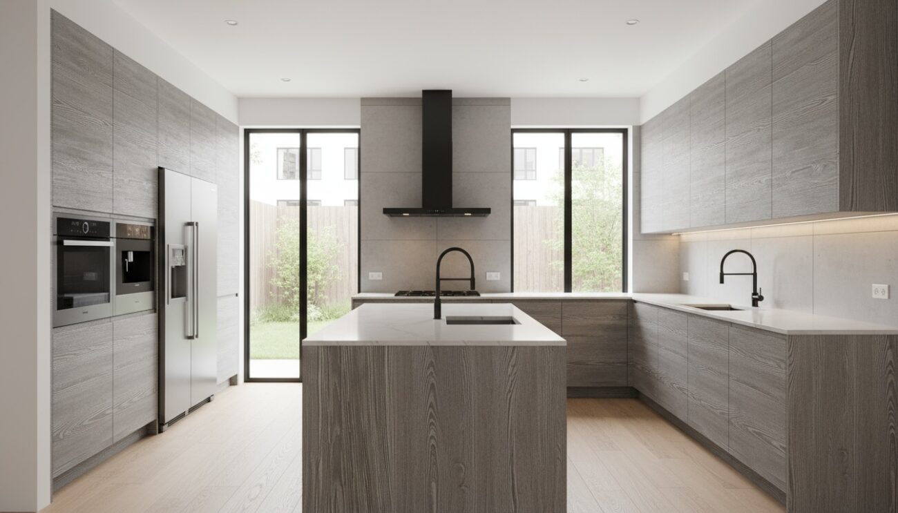 Hickory Oregon Panel Kitchen Cabinets