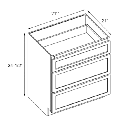21 inch Walnut Ambassador Antik Panel Vanity With Drawer Base Cabinet