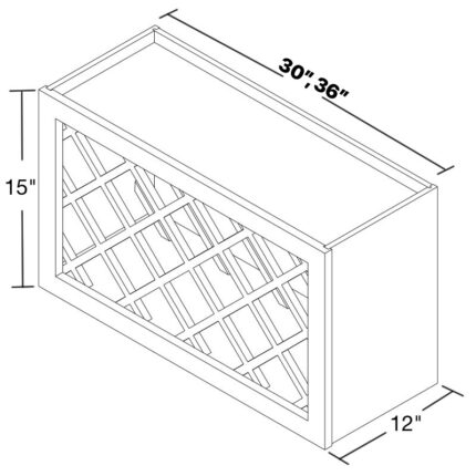 30 inch x 15 inch Taormina Ash Vogue Panel Wall Cabinets